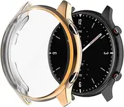 FitTurn intended for Amazfit GTR 2 Screen Protector Case Cover Plating Process Metal Color TPU Shockproof All-Around Case Guard Thin Bumper Shell intended for Amazfit GTR 2 Watches (Rosegold)