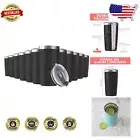 Insulated Travel Mugs Set - 12 Pack 20oz Stainless Steel with Splash-Proof Lids