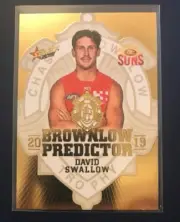 2019 AFL Select Footy Stars Brownlow Gold Predictor DAVID SWALLOW BPG70 037/225