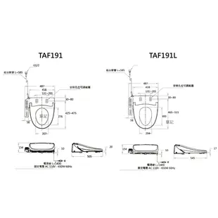 凱撒(CAESAR)逸潔電腦馬桶座 TAF191_TAF191L