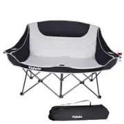 Double Camping Chair, Portable Folding Loveseat Camping Chair, 2 Person