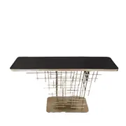 Splendid Living Modern Console Table Side Desk Acrylic Glass Top Entrance Entry Office Living