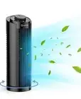 Grelife 13'' Desk Tower Fan, Portable Bladeless Tower Fan for Bedroom