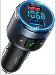 Upgraded V5.3 FM Bluetooth Transmitter, Bluetooth Car Adapter QC3.0