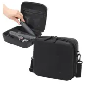 OM 6 Case - Portable Small Leather PU Storage Case for DJI Osmo Mobile 6 Black