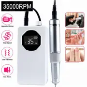 35000PRM Pro USB Rechargeable Electric Nail Drill Machine Manicure Portable Set