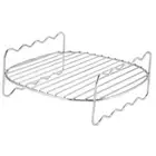 Baking Tray Skewers Air Fryer Stainless Steel Holder BBQ Rack Double Layer Home