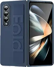 T Tersely Case Cover Samsung Galaxy Z Fold 4 with Wrist Strap, Hard PC Protective Case Ultra Slim Anti-Scratch for Samsung Z Fold 4 5G (Blue)