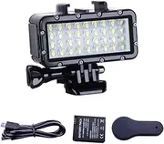 Suptig Diving Light High Power Dimmable Waterproof LED Video Light Fill Night Light Diving Underwater Light Waterproof 147ft for Gopro Hero 13/Hero 12/11/10/9/8/7/6/5/5S/4/3+ More Action Cam