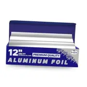 Heavy Duty Aluminum Foil, 250 Square Feet - - Easy Tear Non-Stick 12" x 250'