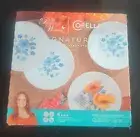 The Pioneer Woman 4 Pc Appetizer Plate Set Evie Blue Signature Vitrelle Corelle