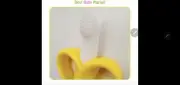 Baby Teether Teething Gum Massager Bannana Food Grade Silicone BPA . 2 Pack