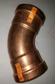 Viega Propress Copper 45 Degree Elbow, Press x Press Connection Type, 3"