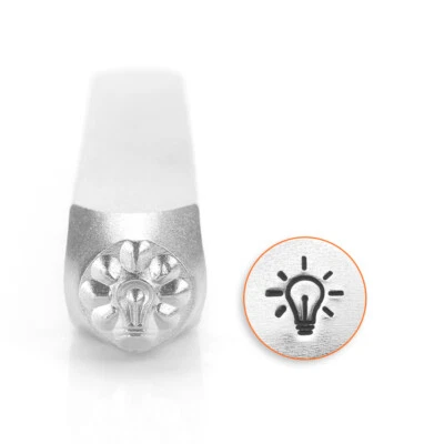 ImpressArt Lightbulb Light Bulb Metal Design Stamp- Steel Hand Punch DIY Jewelry