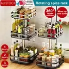 LONENESSL Square Rotating Kitchen Storage Spice Organiser Rack Pantry Bathroom