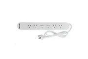 PUDNEY P4048 6 Outlet Surge Protected Powerboard with 2x USB - Overload