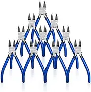 Wire Cutters 10 Pack, KAIHAOWIN 6 inch Dikes Small Wire Cutters Flush Cutters Wire Snips Clippers Diagonal Cutters Side Cutters Cutting Pliers for Crafting