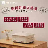 在飛比找momo購物網優惠-【NICONICO】雙邊溫控電烤盤(NI-K2001)