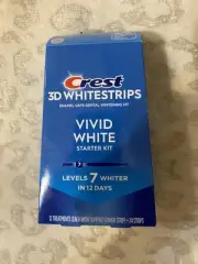Crest 3D Whitestrips Vivid White Starter Kit 12 Treatments Exp. 12/19/2026