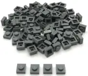 Lego 100 New Dark Bluish Gray Plates 1 x 1 Pieces