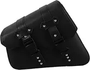 HEALLILY Motorcycle Tool Bag Durable Storage Organizer for Outdoor Cycling Vintage Inspired Design Easy Installation Compatible with Various Motorcycle Models Left Side Saddle Bag