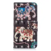 3D Colored Drawing Pattern Horizontal Flip Leather Case for Redmi 5Puls, with Holder & Card Slots & Wallet(Two Elephants)