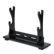 Black Japanese Samurai Sword Stand Holder Katana Tanto Display Table Rack 2 Tier
