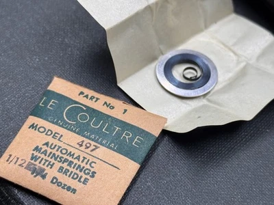 NOS 1950s Jaeger Lecoultre Futurematic 497 vintage watch mainspring with bridle