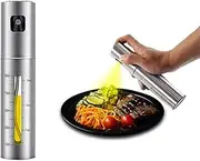 Oil Sprayer for Cooking, Olive Oil Sprayer Mister, 100ml Stainless Steel Olive Oil Spray Bottle, Air Fryer Vegetable Vinegar Oil Portable Mini Kitchen Gadgets for Baking, Salad, Grilling, BBQ