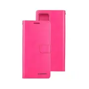 iPhone 15 Pro Flip Diary Case Cover with Card Holder - Convertible to Media Stand, Magnetic Clasp Closure, Drop Tested, Soft and Strong PU Leather with Front Screen Cover - Hot Pink