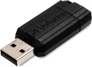 Verbatim Store'n'Go Pinstripe USB 2.0 Drive 128GB - Black