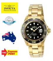 INVICTA MAKO SWISS PRO DIVER 9311 GOLD/BLACK MENS CHRONO QUARTZ WATCH NEW IN BOX