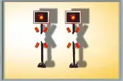 Viessmann 5058 St Andrews Cross Warning Lights (2) HO