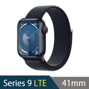 【Apple】Apple Watch S9 GPS+行動網路 41mm(鋁金屬錶殼搭配運動型錶環)