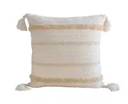 P17 45*45cm Yellow Hand-woven Tufted Tufted Tassel Pillowcase Ins Nordic Style Waist Cushion Living Room Sofa Cushion Cover
