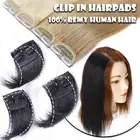8-24" Clip In Real Human Hair Extensions ONE PIECE Ombre 3/4Full Head Balayage