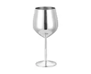 Metal Shatterproof Wine Glass as Red Wine Glass Tall Wine Champagne Glass, 500ml,Sliver