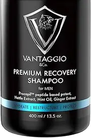 Hair Loss Shampoo for Men – Boosts Hair Growth and Thickening – DHT Blocker Fights Thinning and Alopecia – PROCAPIL Premium Formula with Castor Oil Peppermint Ginseng and Dead Sea Salt – 13.5 oz