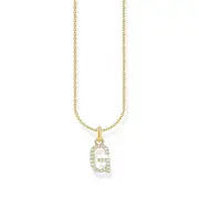 Buy Necklace with letter pendant G and white zirconia - gold by Thomas Sabo online - THOMAS SABO Australia