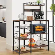 Adjust 4 Tier Microwave Shelf Oven Storage Rack Stand Cabinet Holder Kitchen AU