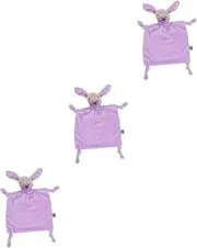 Vaguelly 3 Pcs Soft Plush Baby Towel Boys and Girls Bath Teething Toy Gentle Comforter Snuggle Toy for Newborns