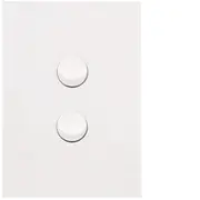 Hager WBQSV2-MW Finesse Series Switch, Rocker Type, Single Pole, Flush, 2 Gang, Vertical, 250V 16AX, 1 or 2 Way, Matt White
