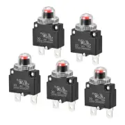 5Pcs 15A AC125/250V DC32V Overload Protector Thermal Circuit Breaker