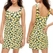 Diane von Furstenberg X Target Yellow Poppy Mini Dress Sun Size 16 NEW DVF