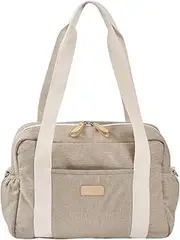 BÉABA, Baby Changing Bag, Multiple Compartments, 10 Pockets, Trolley-case Zipper, Shoulder Strap, Cooler Bag, Changing mat, Water-Repellent, Capacity 16L, Sac Paris, Clay Earth