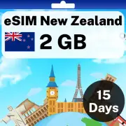 eSIM New Zealand - 2 GB - 15 Days - Travel eSIM | QR code activation