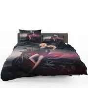 v3906 Bed Sheets Saber Alter Anime Duvet Cover Set Comforter Cover Soft Bedclothes Bed Sheets IU3906