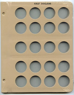 Half Dollars Coin Page for Dansco Album Folder - K813