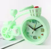 Alarm Clock Quartz Battery Operate Bicycle Design Bedside Clock Gift Clock Green