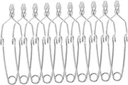 10pcs Laboratory Test Tube Clamp Steel Tube Clamp Steel Test Tube Holder Laboratory Metal Clip Metal Lab Clamp Test Tube Rack Clamp Stand Lab Beaker Clamps Tube Grip Iron Silver